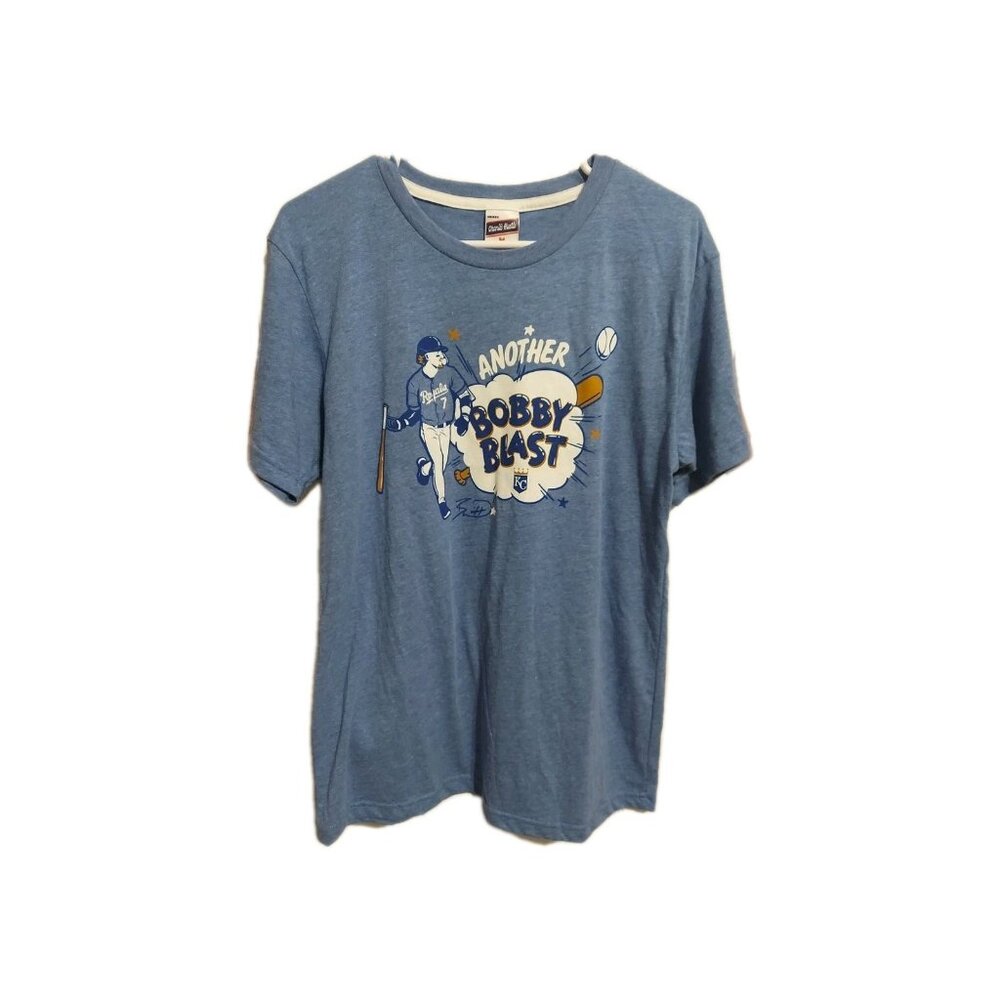 Charlie Hustle‎ Tshirt Unisex Blue Kansas City Royals "Another Bobby Blast" Sz M